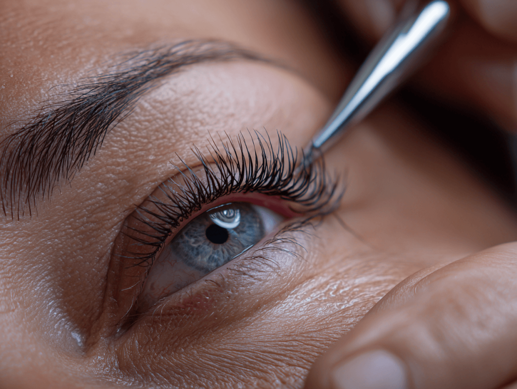 L curl lash extensions lifting lashes for small or hooded eyes