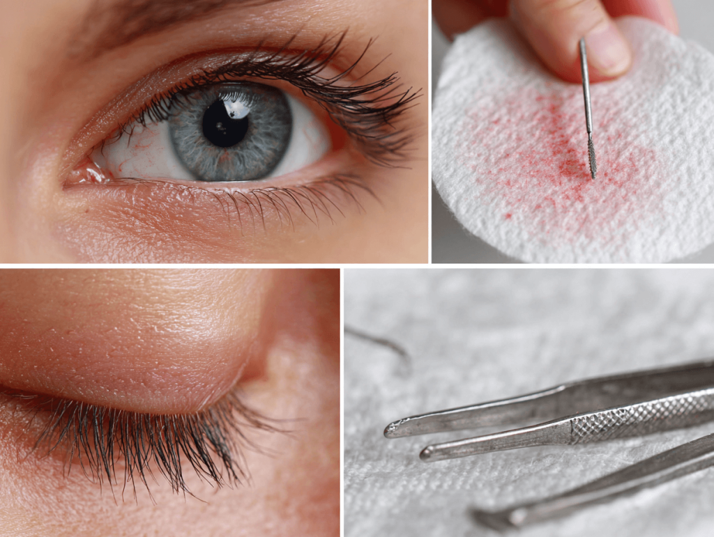 Common lash extension side effects including irritation, shedding, infection, and brittle lashes