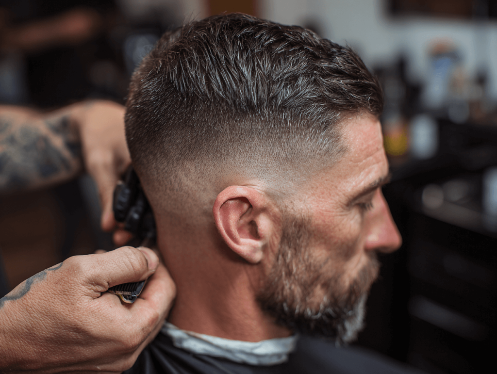 Stylish skin fade haircut for men, precision barbering in 2025