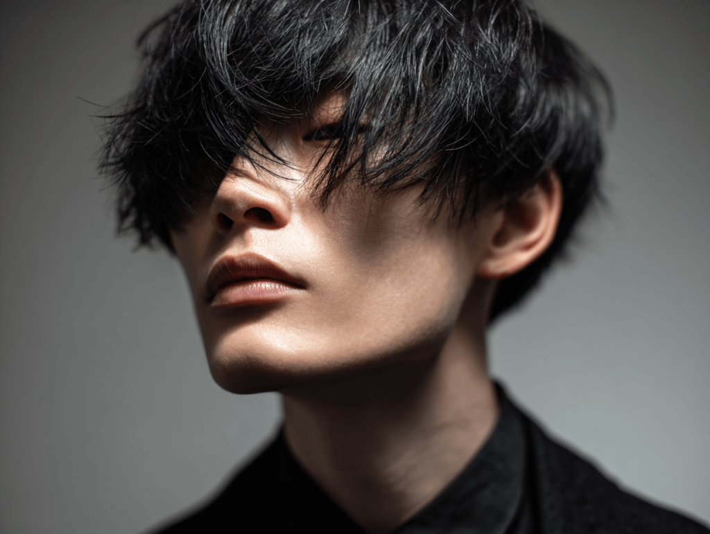 Korean men’s haircut 2025 , two-block and fluffy fringe styles