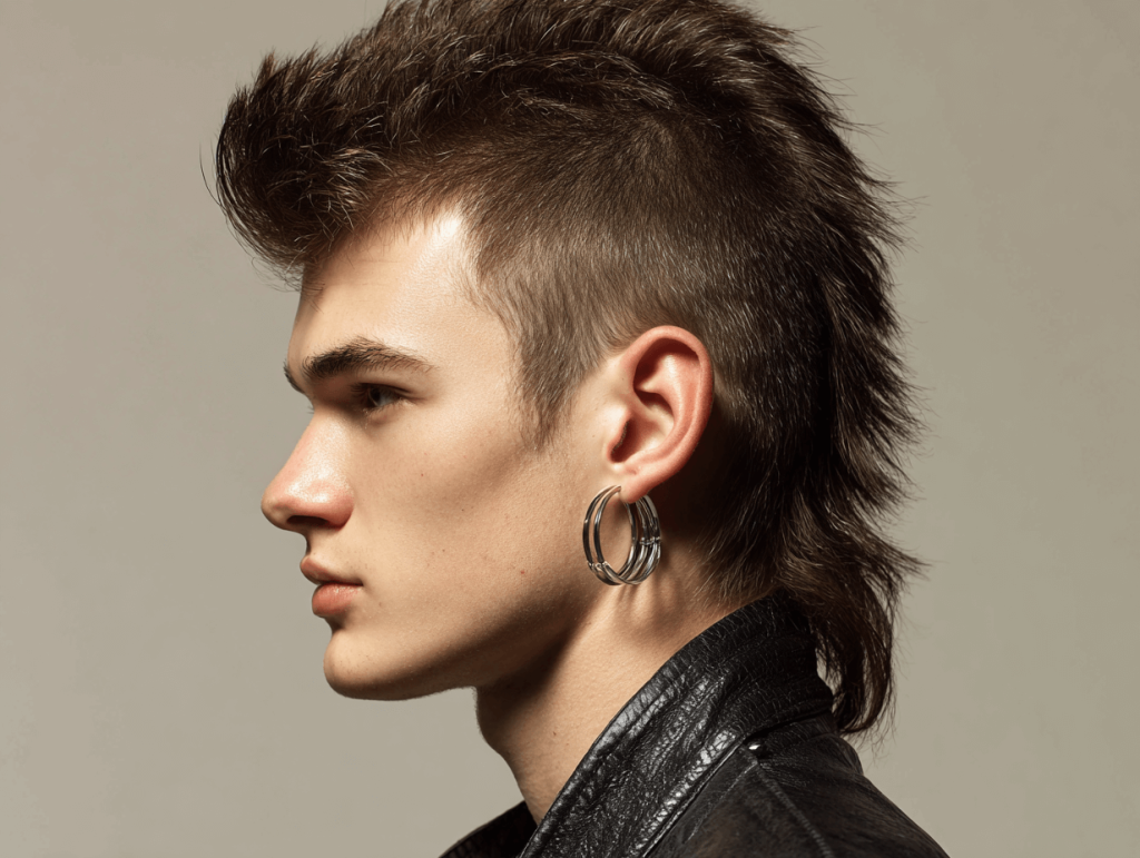 Baby mullet ve modern mullet erkek saç kesimi retro ve asi görünüm