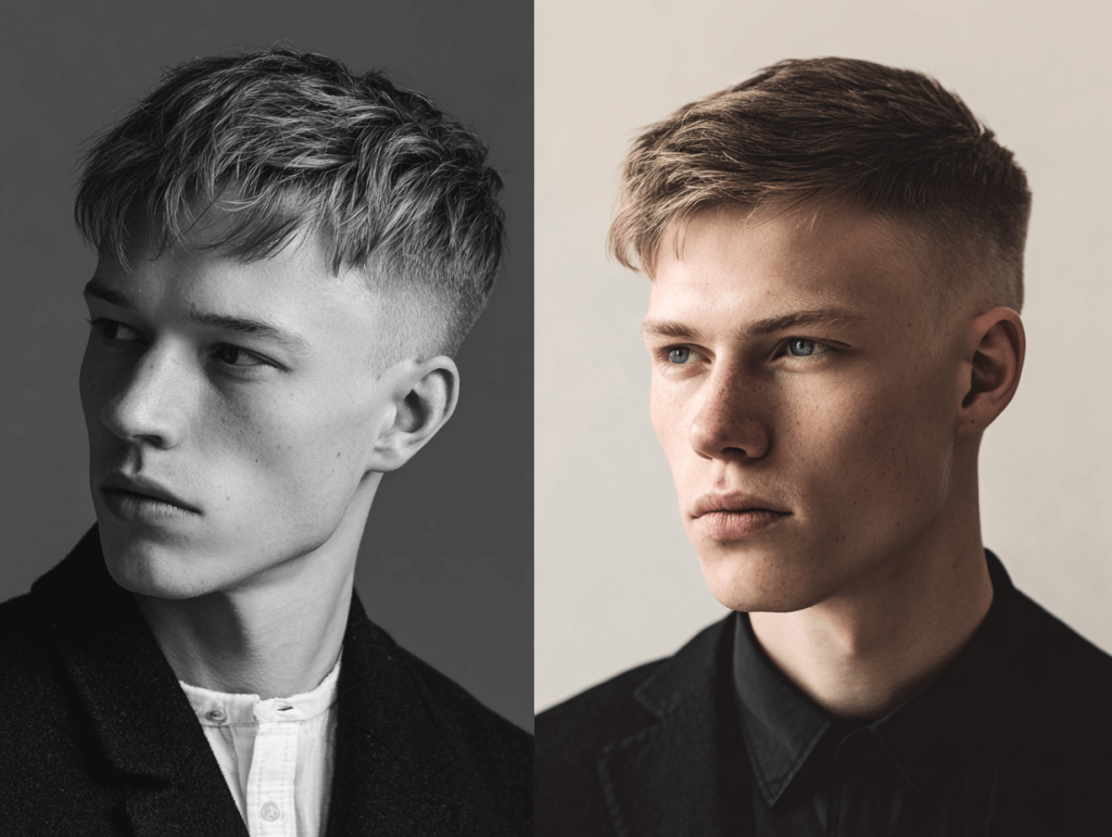 Low, mid, high, skin, drop ve burst fade erkek saç kesimi modern geçişli