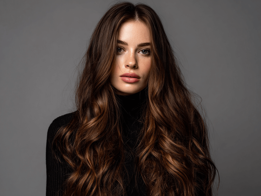 “Elegant long hairstyles for women 2025, straight, wavy, and layered long hair”