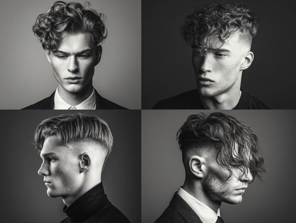“Best long hair mens haircuts 2025 collage showing classic, textured, layered, undercut styles”