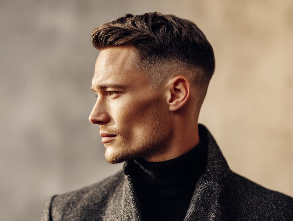 “Stylish short haircut for men 2025, modern low-maintenance hairstyle”