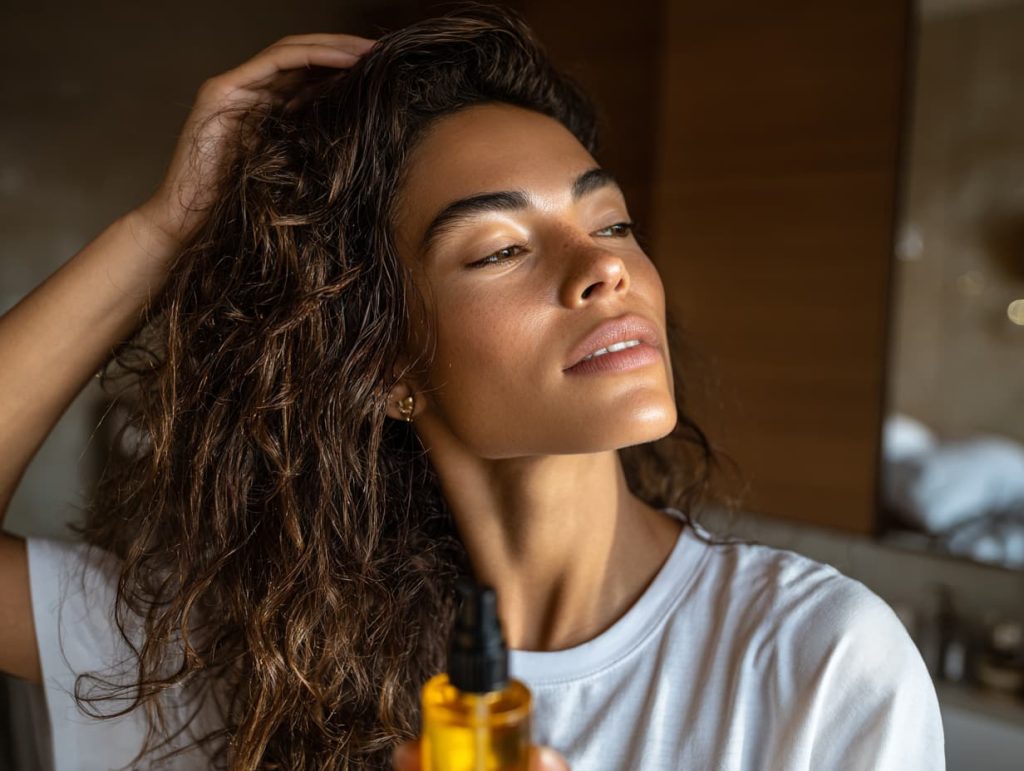 Protect colored hair from heat and UV damage with lightweight oils