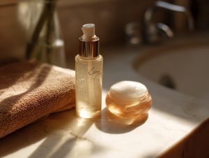 Makeup aftercare routine essentials: oil cleanser and gentle face wash for post-makeup skin