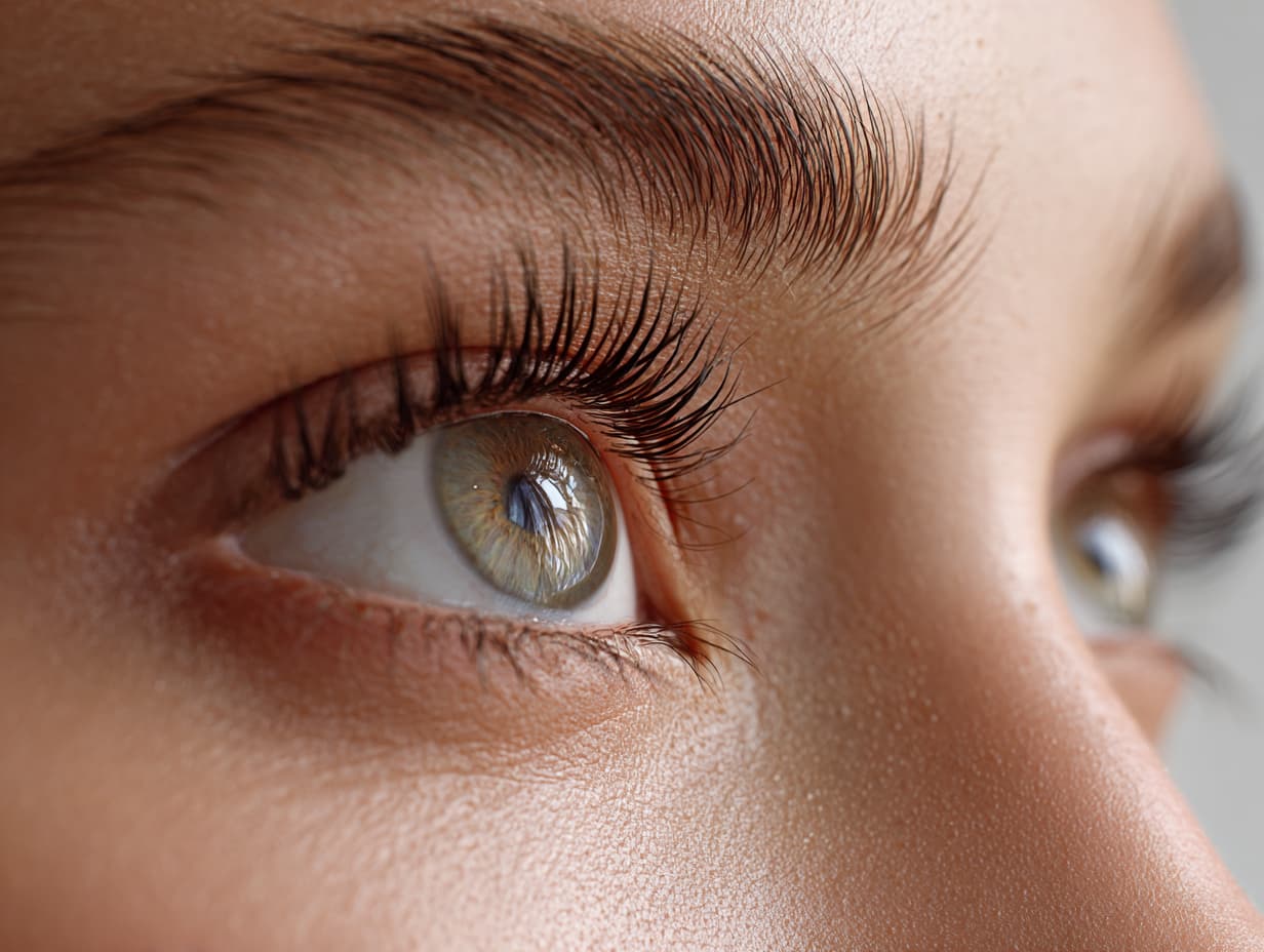 Lash lift results showing lifted, curled natural lashes after treatment