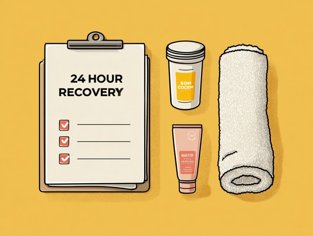 24–48 hour makeup aftercare checklist with gentle cleansing, hydration, and cooling tips