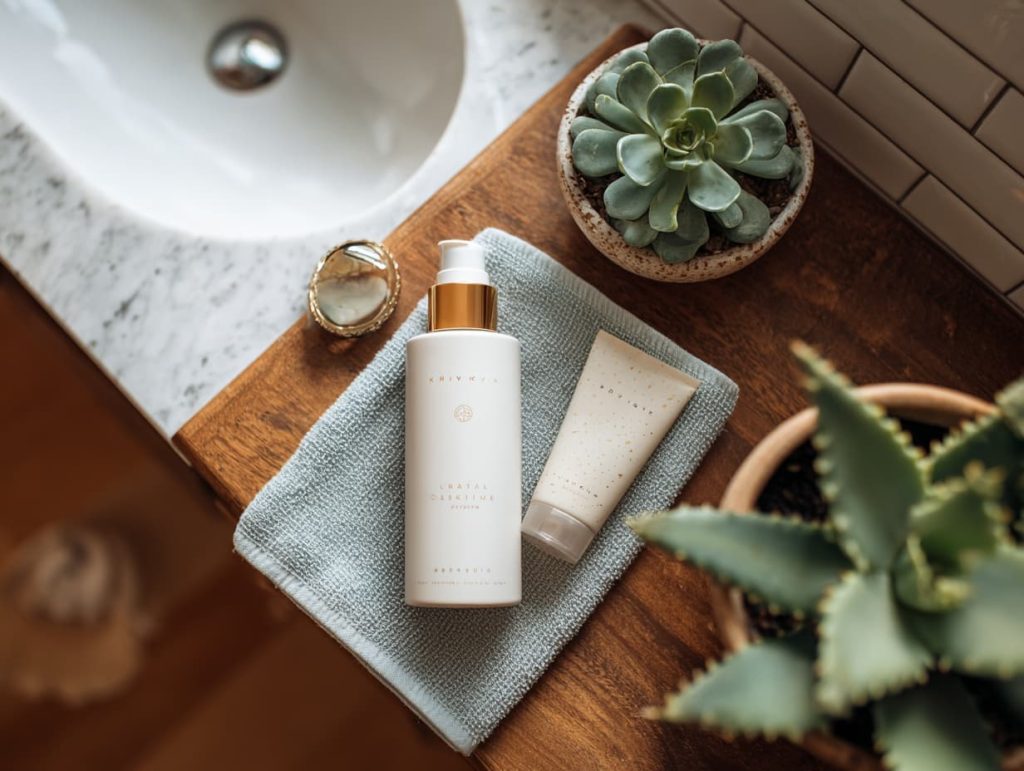 Luxury tanning aftercare products and routine at Heli Beauty