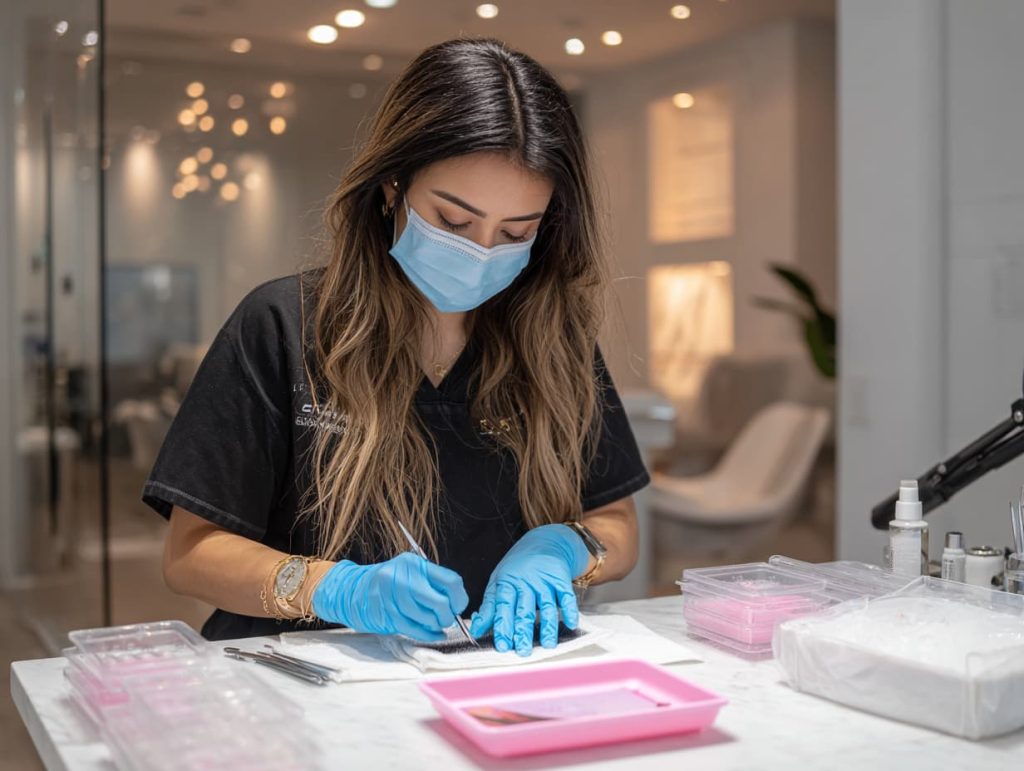 Lash extensions in Istanbul applied by certified lash artist with safety-first hygiene