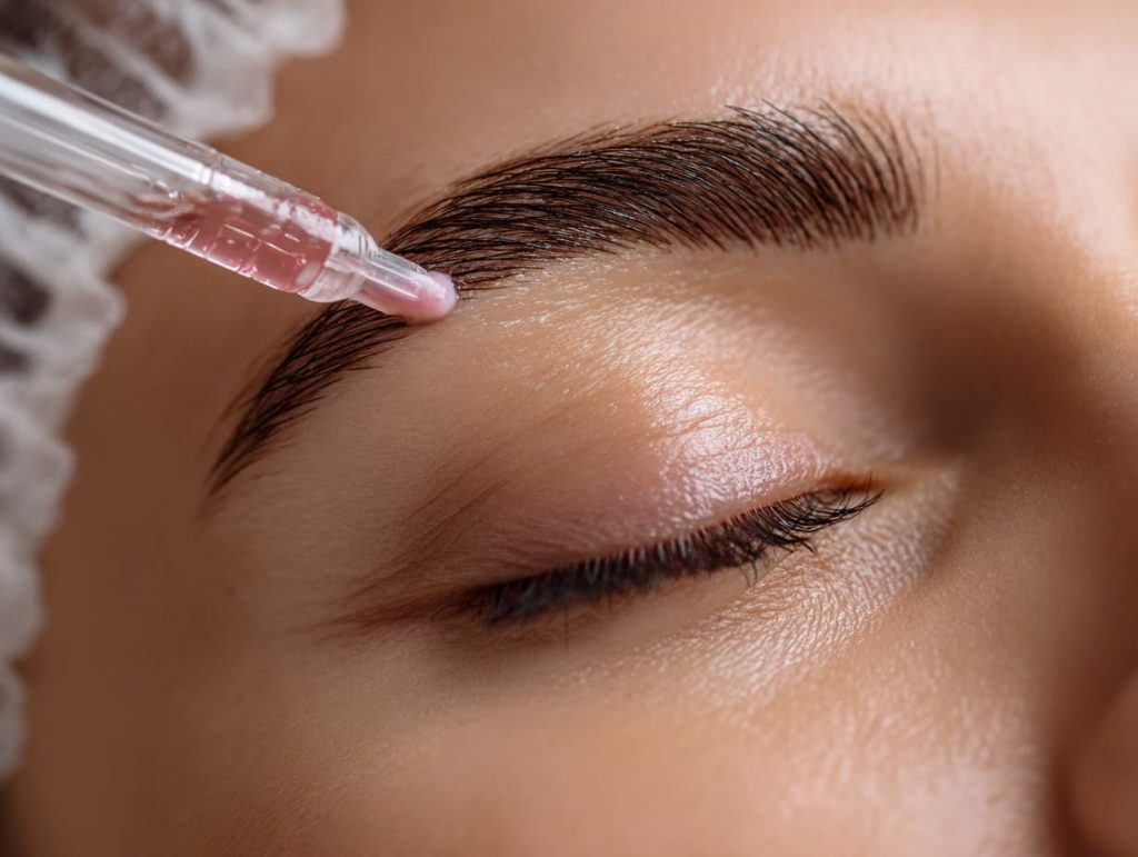 Long-term microblading aftercare with SPF to protect pigment and prevent fading