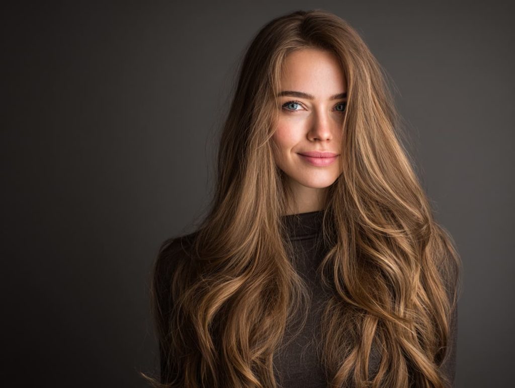 مراقبت بعد از اکستنشن مو، موهای بلند و براق با ظاهر لوکس